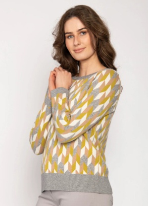 Jessica Graaf Geometric Round Neck Jumper